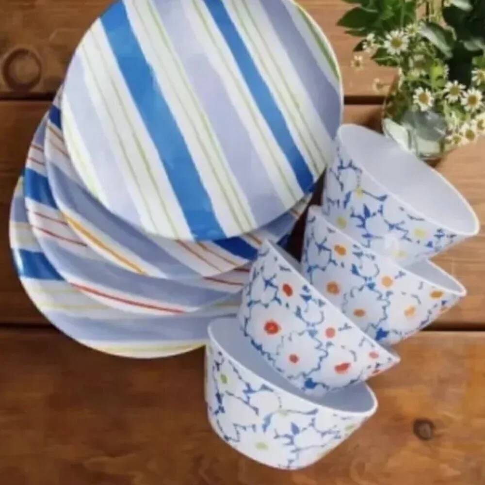 Sur La Table 12-Pc. Melamine Dinnerware Set |‎ NWT